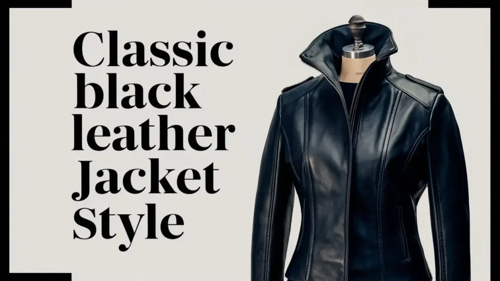 Classic Black Leather Jacket Style