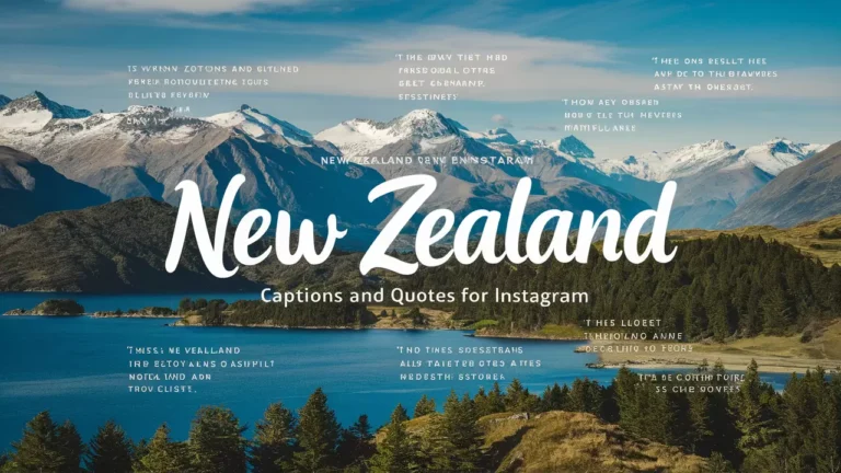 New Zealand Captions And Quotes For Instagram