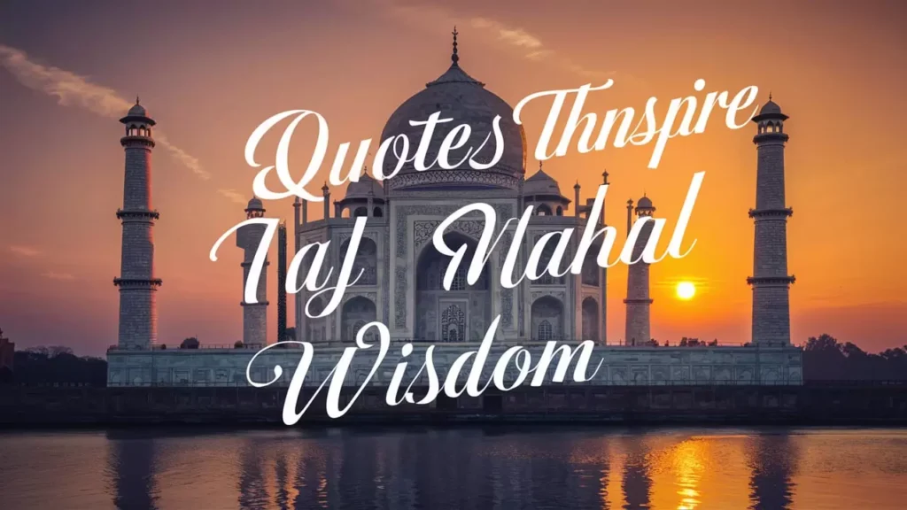 Quotes that Inspire: Taj Mahal Wisdom