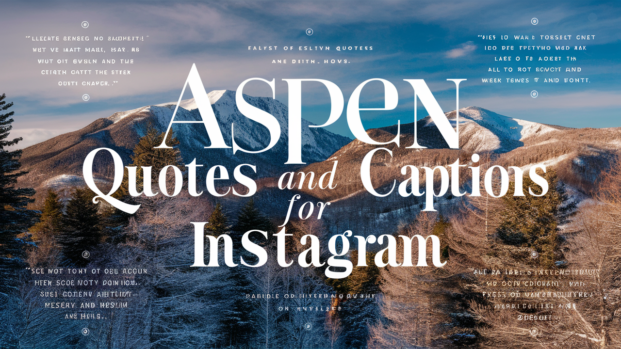 Aspen Quotes and Captions for Instagram