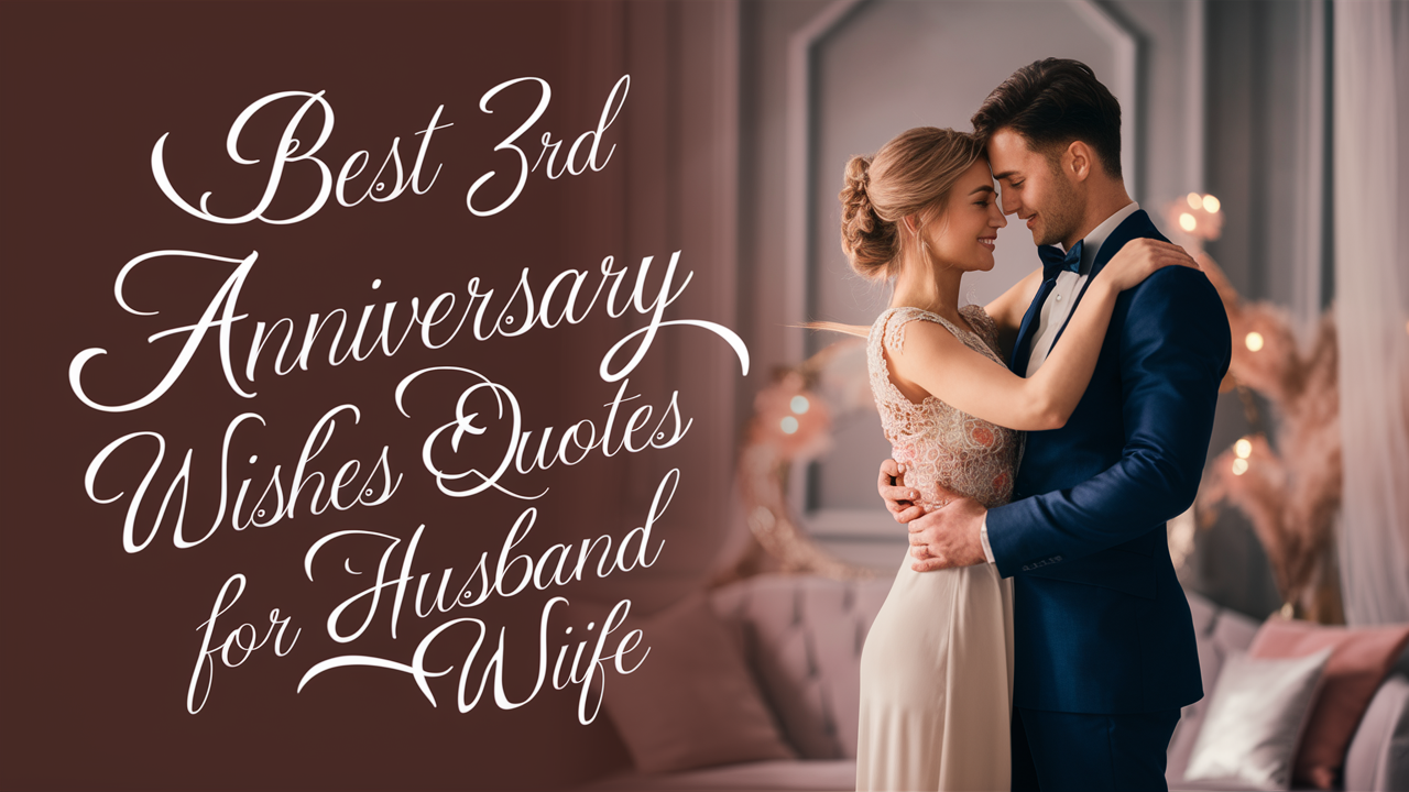 Best 3rd Anniversary Wishes And Quotes For Husband/Wife