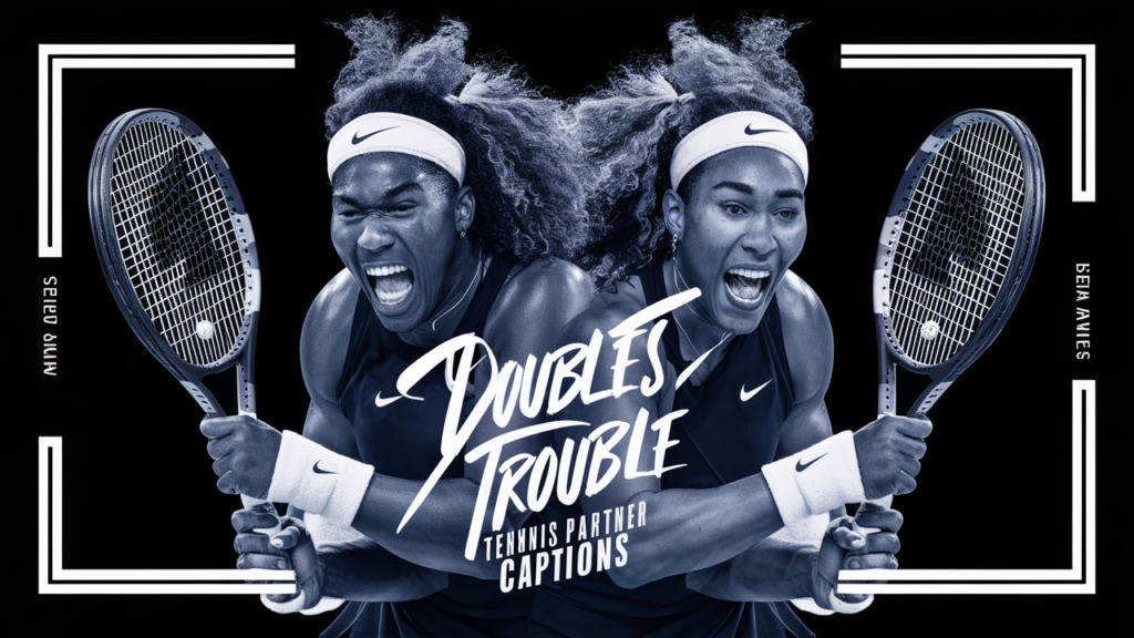 Doubles Trouble: Tennis Partner Captions