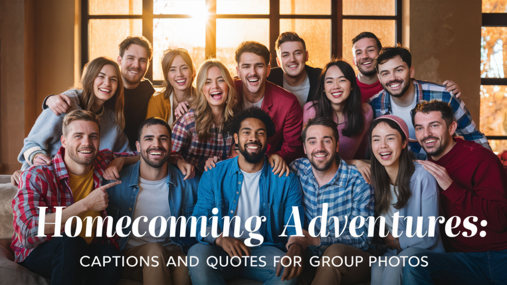 Homecoming Adventures: Captions and Quotes for Group Photos