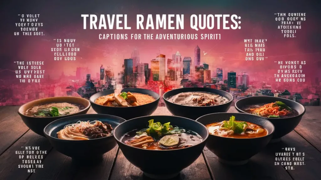 Travel Ramen Quotes: Captions for the Adventurous Spirit