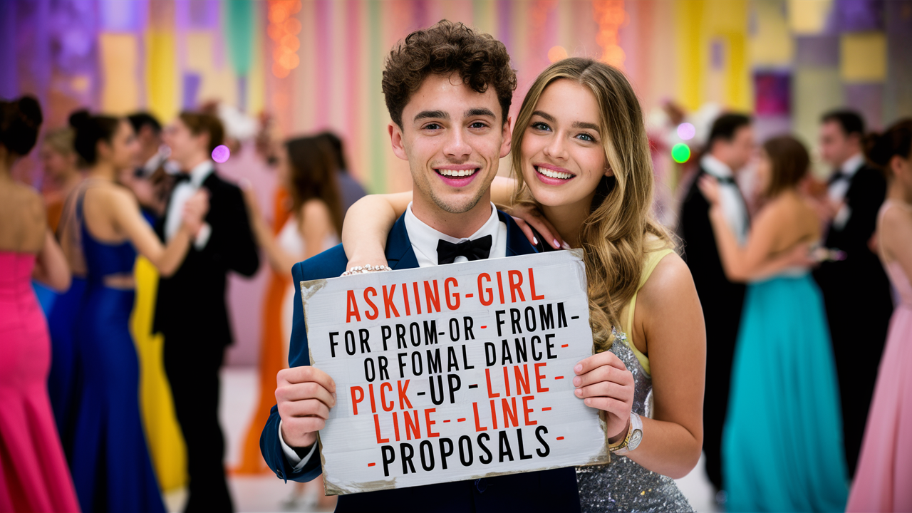 Asking Girl for Prom or Formal Dance Pick-Up Line Proposals