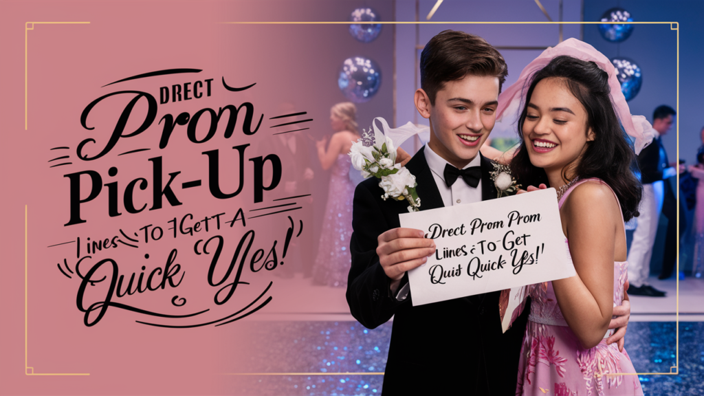 Direct Prom Pick-Up Lines to Get a Quick "Yes!"