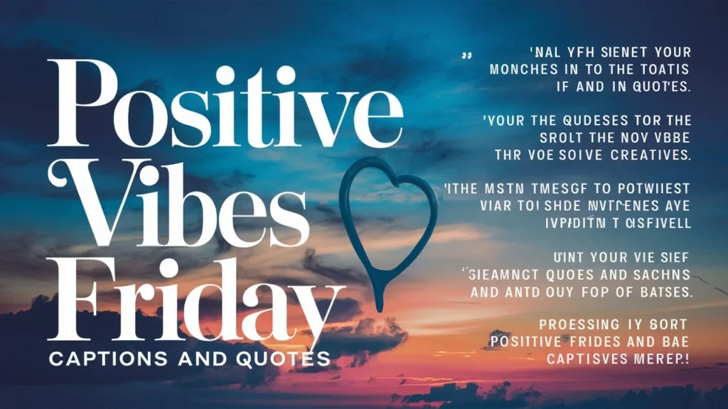 Positive Vibes Friday Captions and Quotes